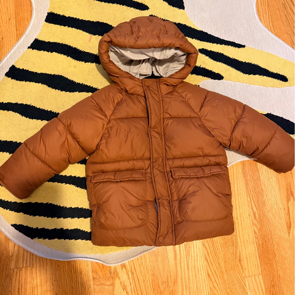 Zara Brown Puffer Jacket for Kids